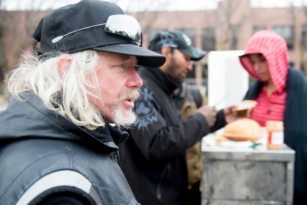 (Jeremy Harmon  |  The Salt Lake Tribune) Tom Kalaher, who is homeless, says he feels safer on the streets than in the shelters as concerns about a coronavirus outbreak deepen on Friday, March 13, 2020.