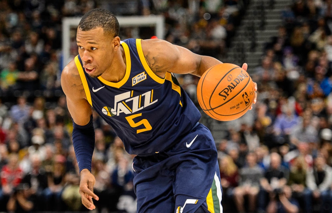 (Trent Nelson | The Salt Lake Tribune)  Utah Jazz guard Rodney Hood (5) as the Utah Jazz host the Chicago Bulls, NBA basketball in Salt Lake City Wednesday November 22, 2017.