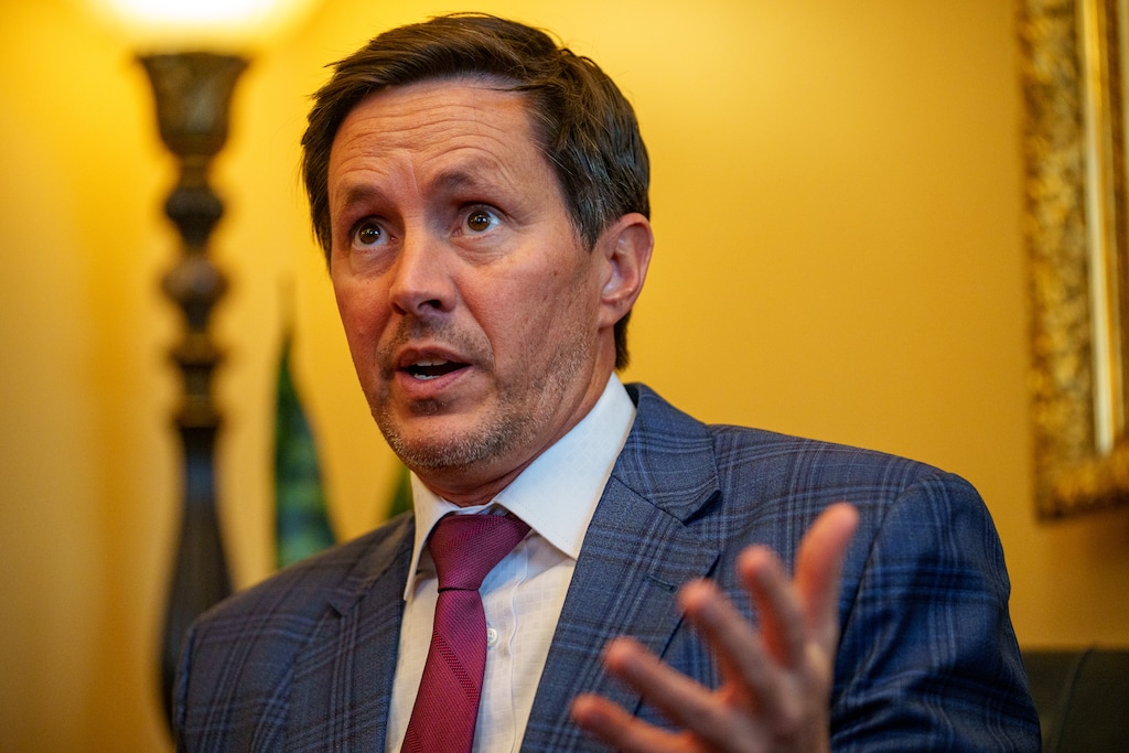 (Trent Nelson  |  The Salt Lake Tribune) Senate Majority Leader Kirk Cullimore, R-Sandy, at the Utah Capitol in Salt Lake City on Tuesday, Feb. 4, 2025.