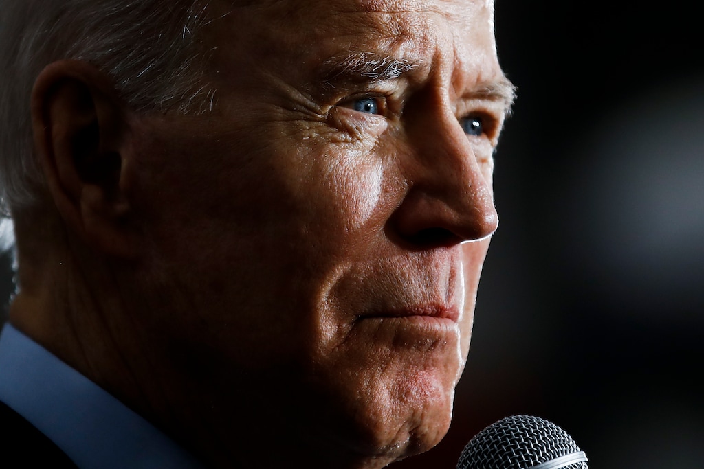 (Matt Rourke | AP) Democratic presidential candidate former Vice President Joe Biden speaks during a campaign event at Iowa Central Community College, Tuesday, Jan. 21, 2020, in Fort Dodge, Iowa.