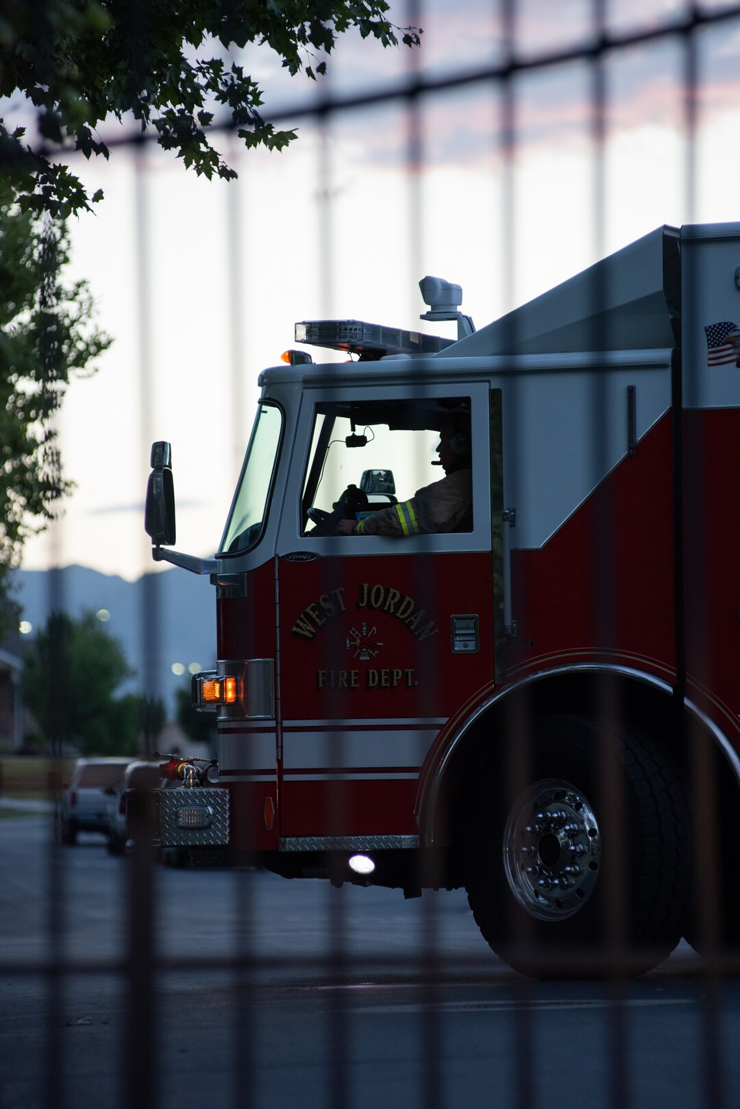 (Niki Chan Wylie |Special to The Tribune) A fire truck on Friday, July 24 at a home in South Jordan where cops found explosive materials inside.