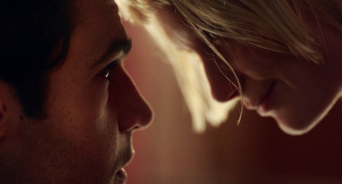 (Zachary Galler  |  courtesy Sundance Institute) Christopher Abbott (left) and Mia Wasikowska star in Nicolas Pesce's thriller "Piercing," which will screen in the Midnight section of the 2018 Sundance Film Festival.