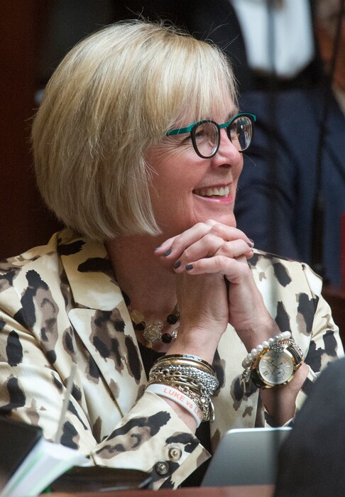 (Rick Egan  |  The Salt Lake Tribune)    Rep. Rebecca Edwards during Friday's legislature session in the House of Representatives, January 26, 2018.
