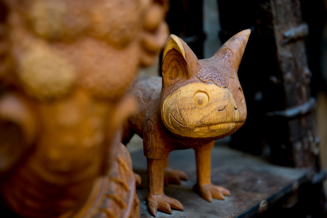 (Jeremy Harmon  |  The Salt Lake Tribune) A wooden loth cat is seen among clutter in the marketplace at Star Wars: Galaxy's Edge in Anaheim, Ca. on Wednesday, May 29, 2019. There are many items like this scattered throughout the park that reference different eras of the Star Wars saga.