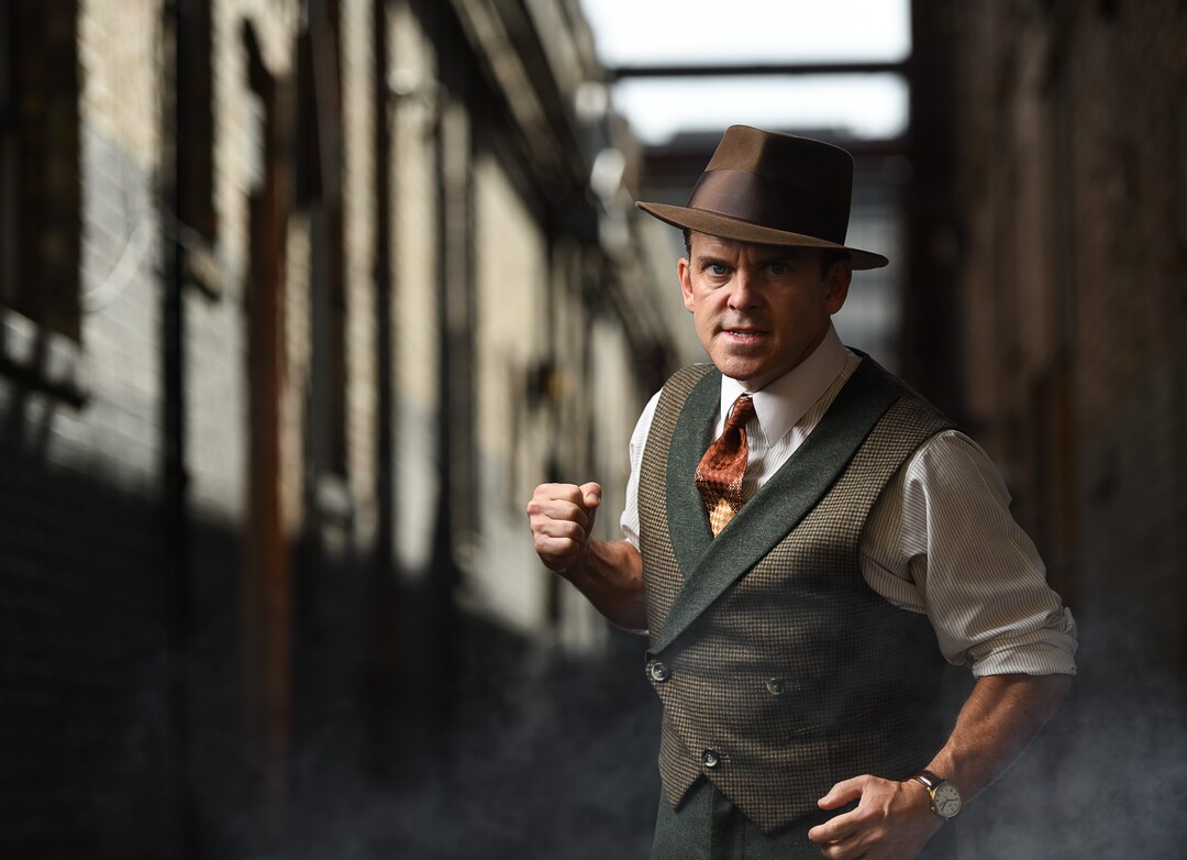 (Francisco Kjolseth | The Salt Lake Tribune)  Robert Creighton, an actor who is the writer, composer and star of "Cagney: The Musical," opening Sept. 20 at the Pioneer Theatre, where it is being groomed for a possible run on Broadway.
