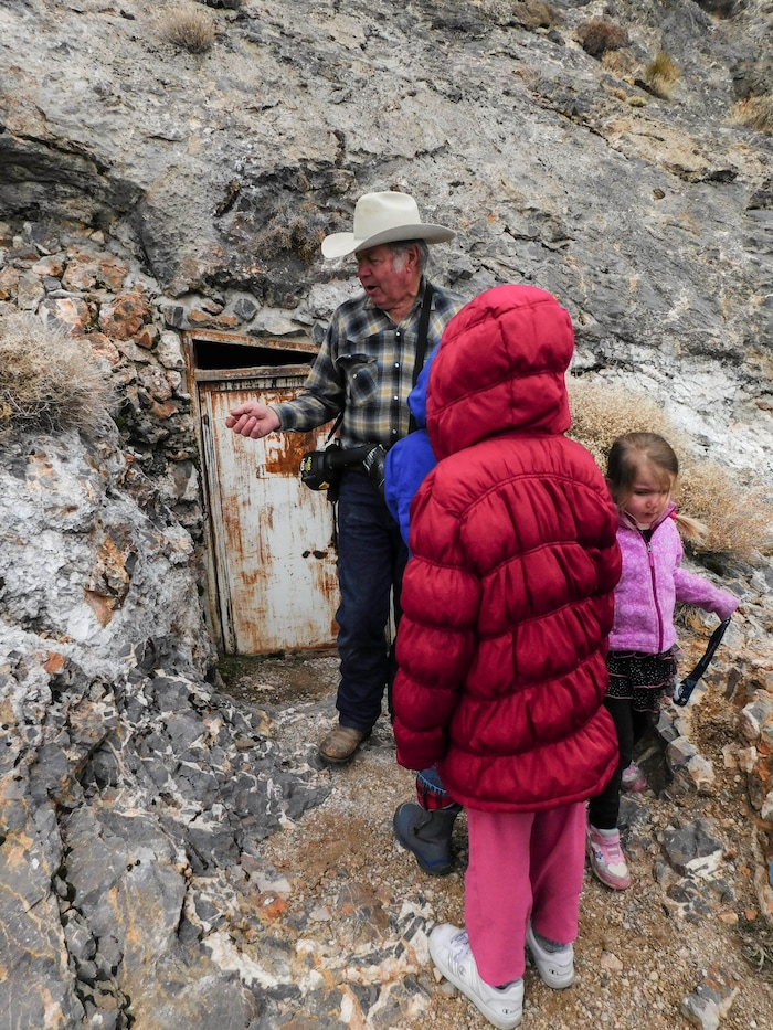 Erin Alberty  |  The Salt Lake TribuneJerald Bates speaks about Crystal Ball Cave as he begins a tour on Feb. 20, 2017 in Gandy, Utah.