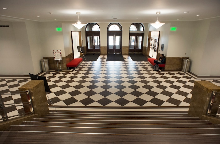 (Rick Egan  |  The Salt Lake Tribune)     The new Gary and Ann Crocker Science Center on Presidents Circle, at the University of Utah, Thursday, April 19, 2018.


