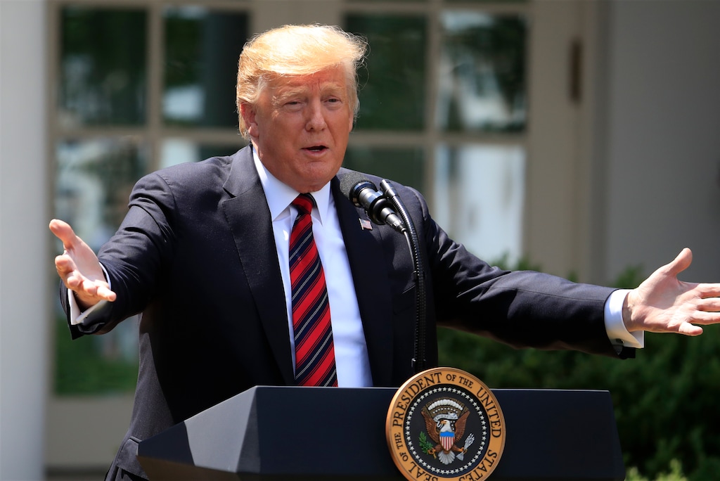 (Manuel Balce Ceneta | AP) President Donald Trump speaks about modernizing the immigration system in the Rose Garden of the White House, Thursday, May 16, 2019, in Washington.