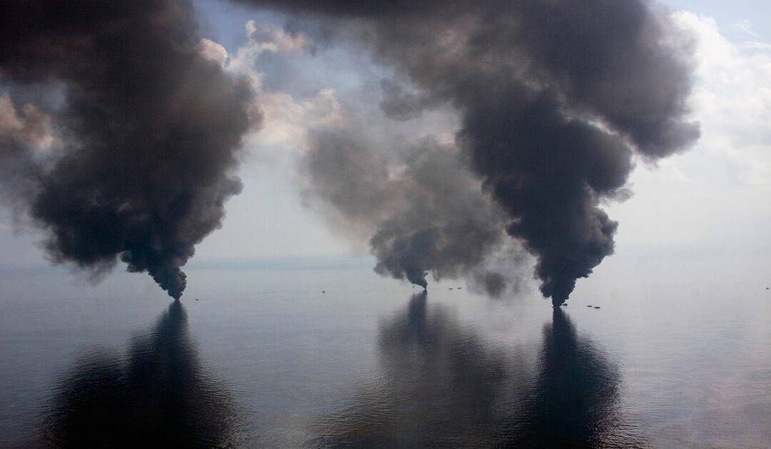 (John Wathan  |  courtesy of Sundance institute) The burning of the Deepwater Horizon, an image from "The Cost of Silence," directed by Mark Manning, an official selection of the U.S. Documentary Competition at the 2020 Sundance Film Festival.