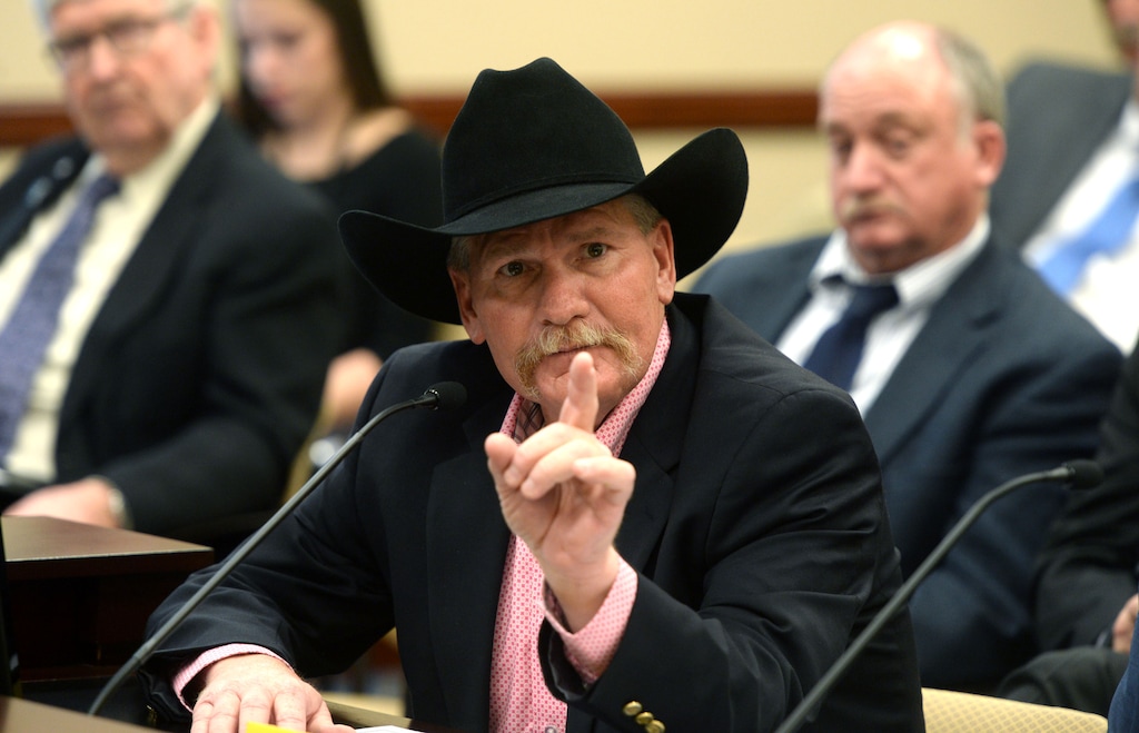 Steve Griffin  |  The Salt Lake Tribune
Garfield County Commissioner Leland Pollock is shown at the Capitol in Salt Lake City on February 2, 2017.