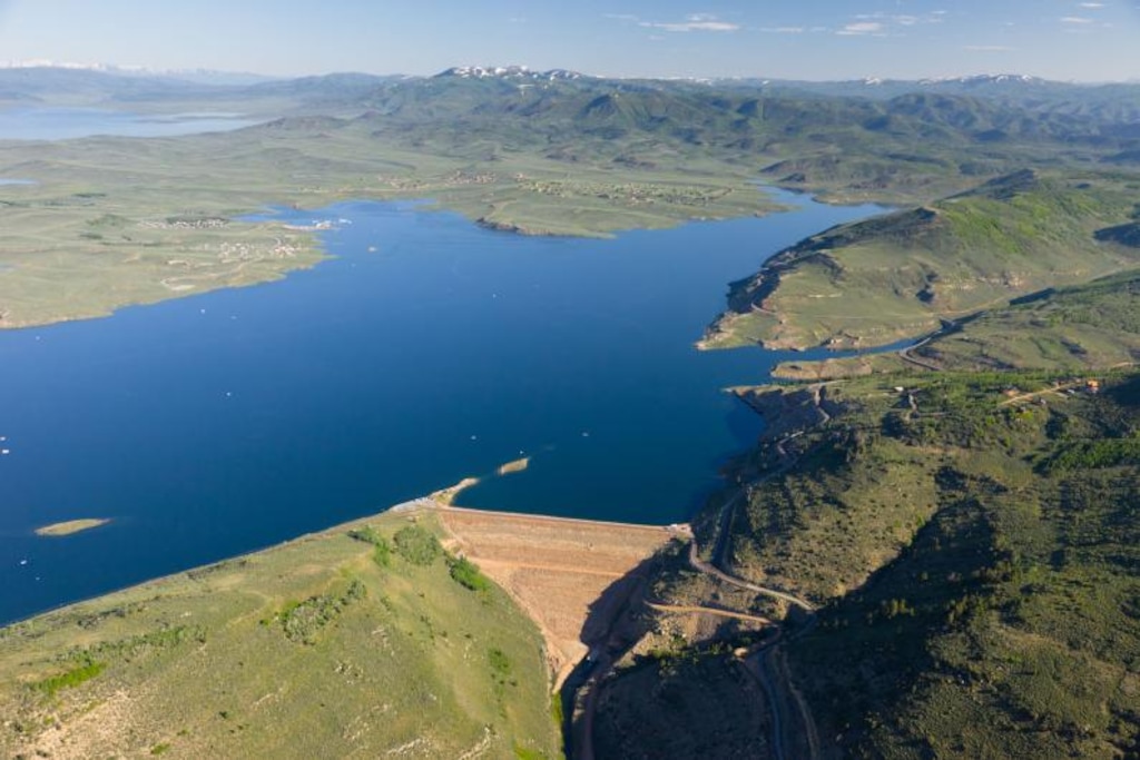 (U.S. Department of the Interior) Soldier Creek Dam and Strawberry Reservoir, part of the Bonneville Unit of the Central Utah Project, which brings water from the Colorado River to the Wasatch Front. The Trump administration has proposed cutting $609 million in funding from the Central Utah Project in its draft budget for fiscal year 2026.