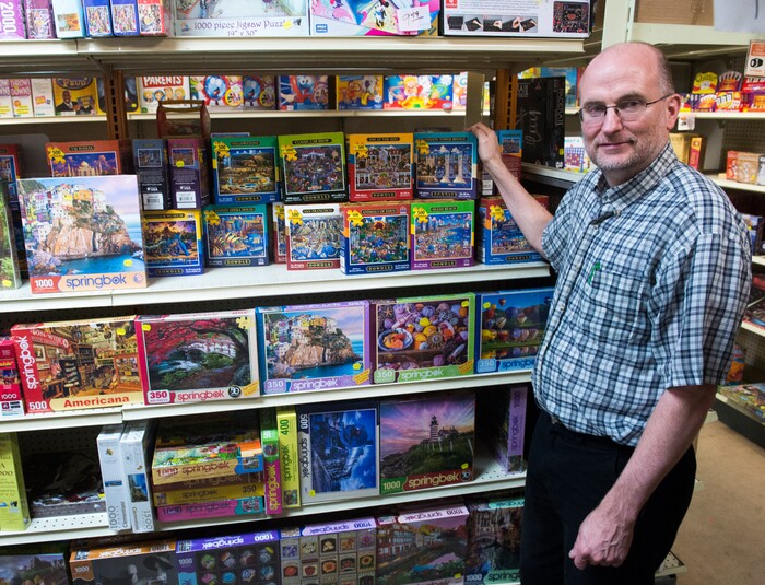 (Rick Egan  |  The Salt Lake Tribune)       Owner Paul Hammond of Hammond Toys.   Hammond Toys has been in business since 1954.  Thursday, March 22, 2018.