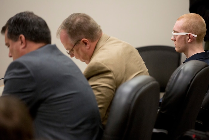 Tyerell Przybycien waits for his sentencing in the 4th District Court on Friday, Dec. 7, 2018, in Provo.