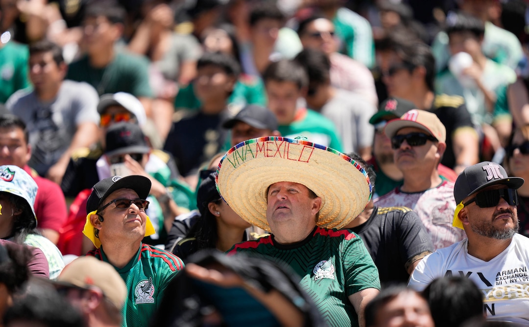 (Francisco Kjolseth  | The Salt Lake Tribune) Fans show up in large numbers to cheer on the Mexico Men’s National Team as it takes on Switzerland in a MexTour match at Rice-Eccles Stadium on Saturday, June 7, 2025.