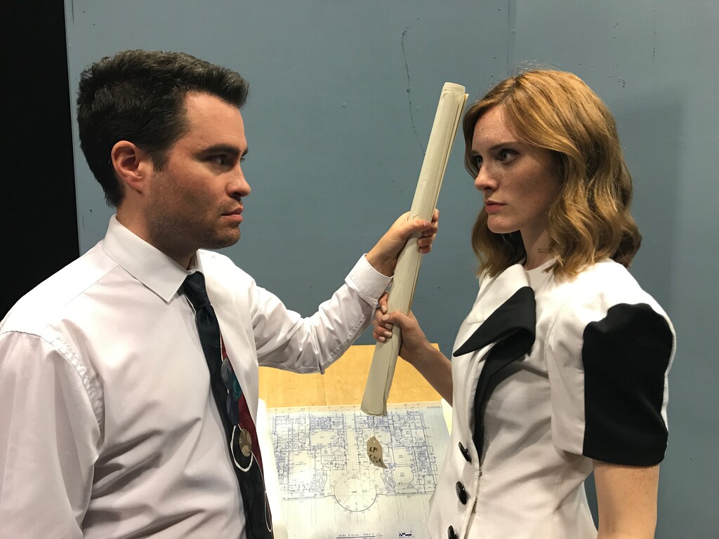 (Courtesy) Actors Daniel McCleod, as Ben, and Mary Neville, as Eliza, in Wasatch Theatre Company's production of "What We're Up Against," a dark comedy by playwright Theresa Rebeck.