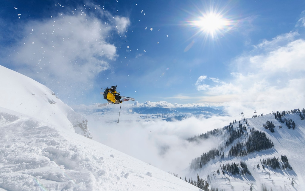 (Photo courtesy of Nick Alegre)
Tim Durtschi catches air in Jackson Hole while filming for the upcoming Teton Gravity Research film "Make Believe," which will be shown at the Redwood Drive-In on Thursday, Sept. 24, 2020.
