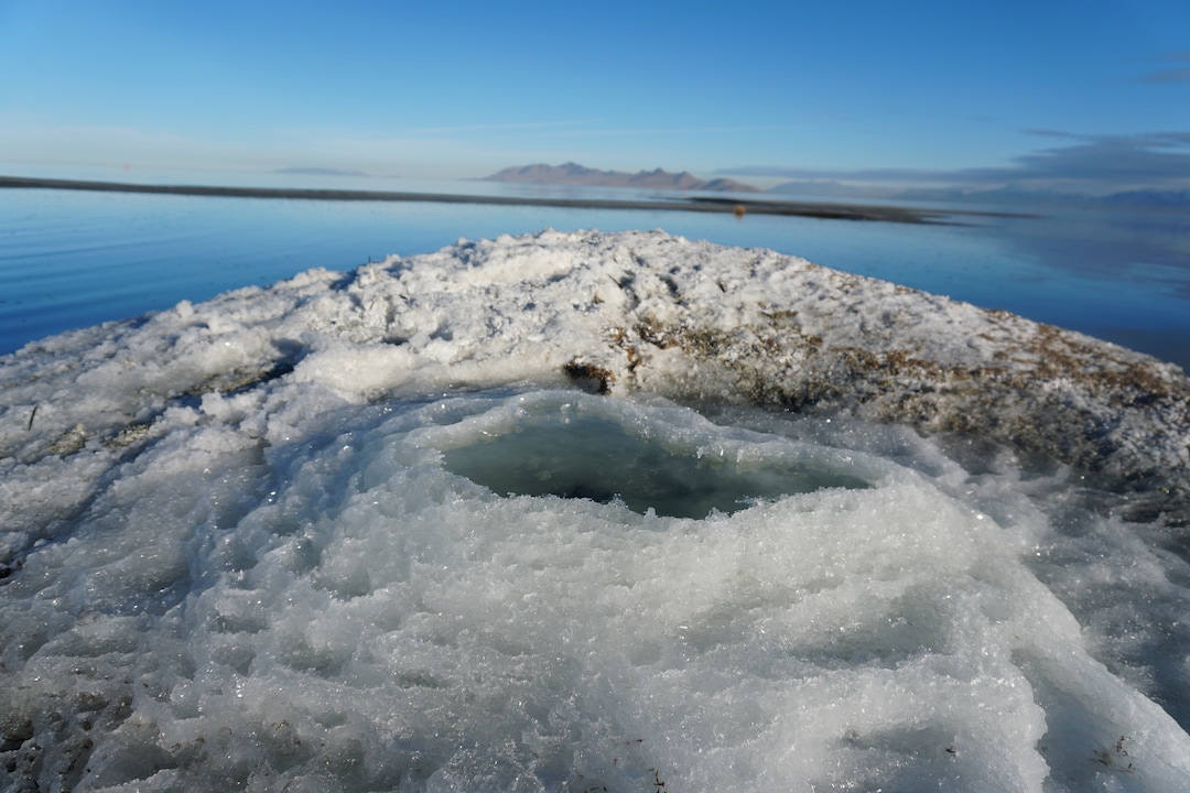 (Photo courtesy of Utah State Parks)  Great Salt Lake State Park rangers spotted these rare salt formations on the south shore of the lake in October, according to Utah State Parks officials. After investigating, staff discovered that the mounds were Glauber's salt, also known as "mirabilite." State officials say researchers are particularly interested in this formation because it may have similar features to conditions on Mars. The formations have been found in only a few places in the world, mostly in the Arctic.