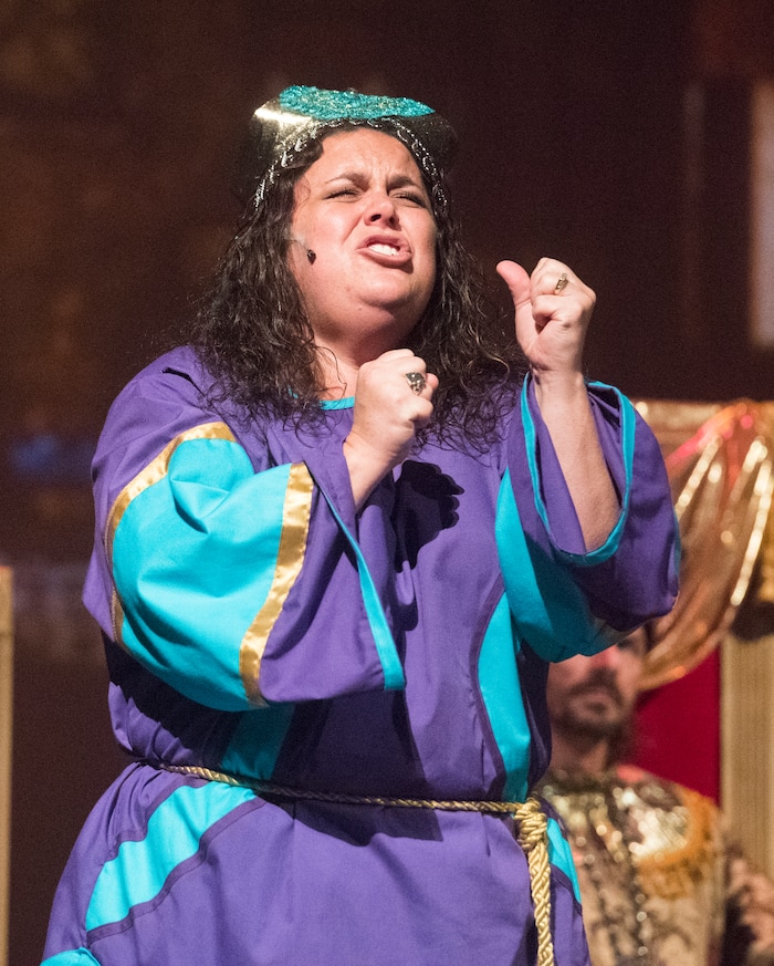 (Rick Egan  |  The Salt Lake Tribune) Mindy Pack plays Tsporiah in a rehearsal Nov. 27 of  "The Other Wise Man," a musical based on the Henry Van Dyke novella that opens Nov. 29 at Wasatch Jr. High.