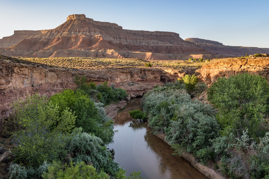 (Photo courtesy of Stuart Ruckman and The Nature Conservancy)
The Sheep Bridge property along two miles of the Virgin River near Zion National Park has been purchased and now will be protected from development.