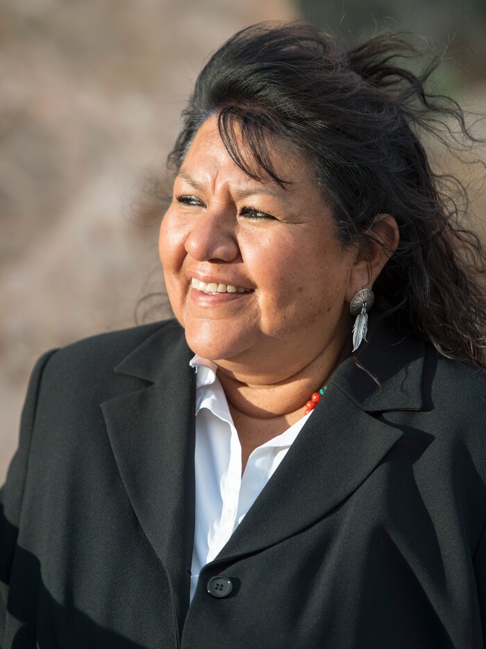 (Rick Egan  |  Tribune File Photo)  Corrina Bow, chairwoman of the Paiute Indian Tribe of Utah, at the Parowan Gap,  Wednesday, May 6, 2015.