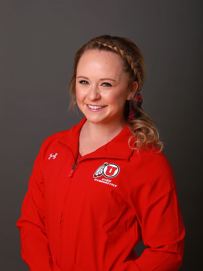 Maddy Stover, Utah Gymnastic team October 22,  2016 in Salt Lake City, UT. (Photo / Steve C. Wilson / University of Utah)