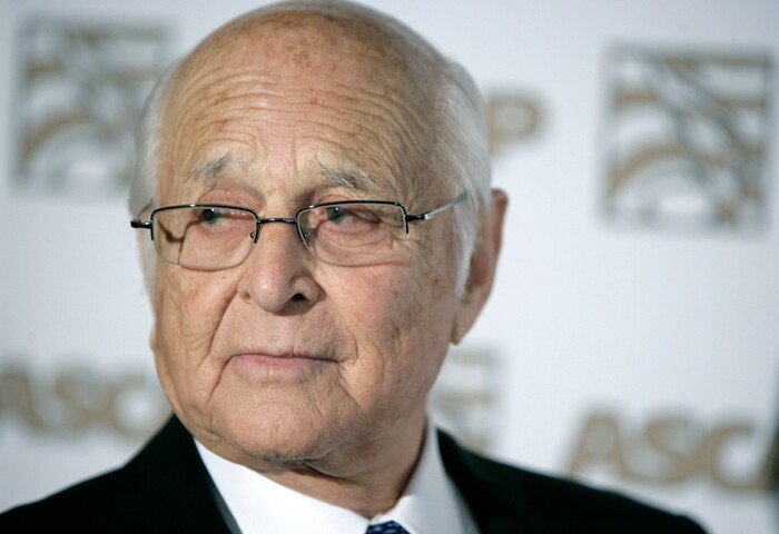 FILE - In this May 6, 2008 file photo, producer Norman Lear arrives is seen in Beverly Hills, Calif. The John F. Kennedy Center for the Performing Arts announced the recipients of the 2017 Kennedy Center Honors. They are: hip-hop artist LL Cool J, singers Gloria Estefan and Lionel Richie, television writer and producer Norman Lear and dancer Carmen de Lavallade. It’s the 40th year of the awards, which honor people who have influenced American culture through the arts. (AP Photo/Matt Sayles, File)