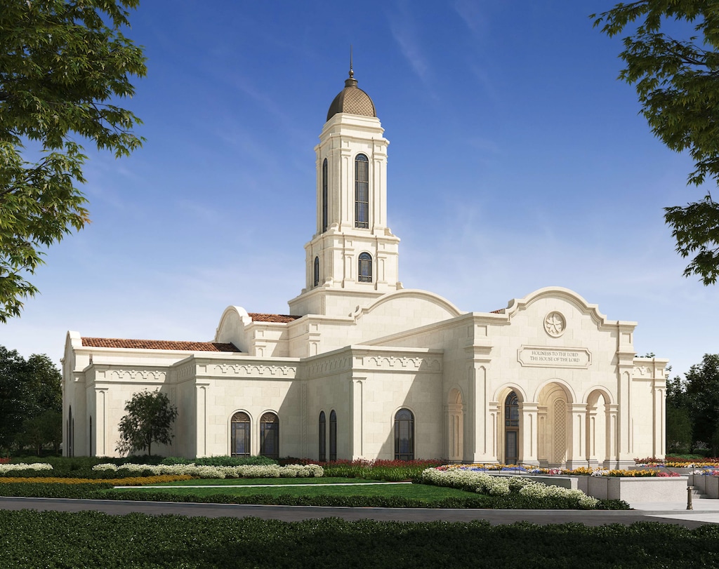(The Church of Jesus Christ of Latter-day Saints) Rendering of the Bakersfield California Temple.
