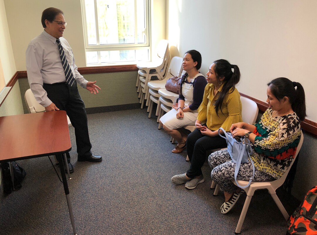 (Mike Stack  |  for The Salt Lake Tribune) LDS Filipino domestic workers in Sunday School on Wednesday.