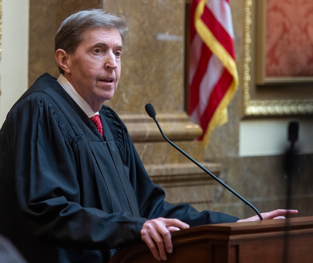 (Rick Egan  |  The Salt Lake Tribune)      Matthew B. Durrant, Chief Justice of the Utah Supreme Court and Chair of the Utah Judicial Council, gives his State of the Judiciary Address in the House of Representatives, Monday, Jan. 28, 2019.