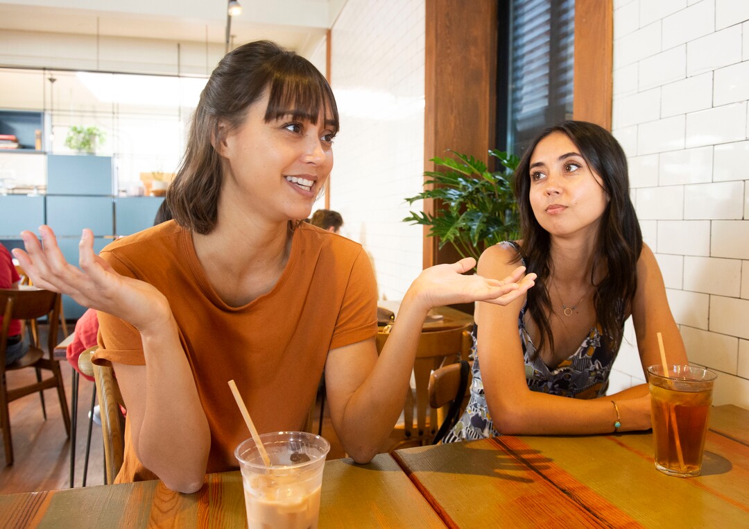(Rick Egan  |  The Salt Lake Tribune)       Salt Lake City musicians Meg (right) & Dia (left) talk about their new record, and their upcoming tour. Sunday, Aug. 25, 2019.