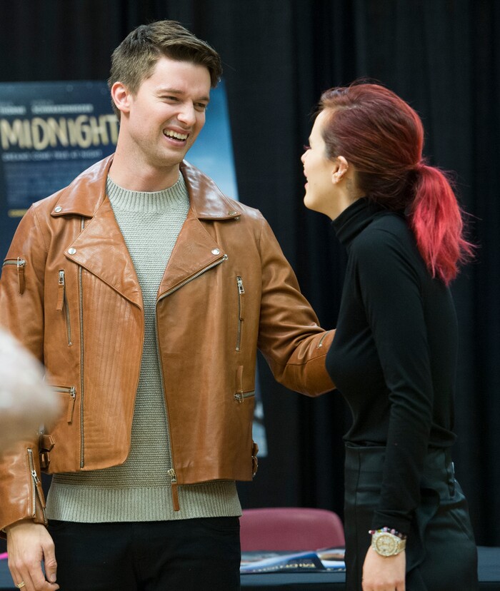 (Leah Hogsten  |  The Salt Lake Tribune) Actors Bella Thorne and Patrick Schwarzenegger autographed posters and met fans to promote their upcoming young-adult romance, "Midnight Sun," during a stop at the Fashion Place Mall in Murray on Tuesday, March 6, 2018. The movie opens March 23.