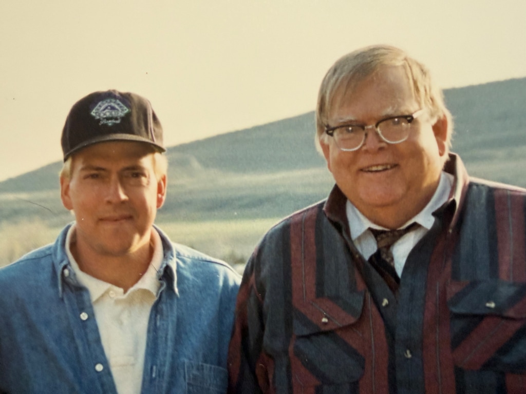 (Courtesy Gordon Monson) Salt Lake Tribune columnist Gordon Monson with his father, Leon Allen Monson, who died in 2001.