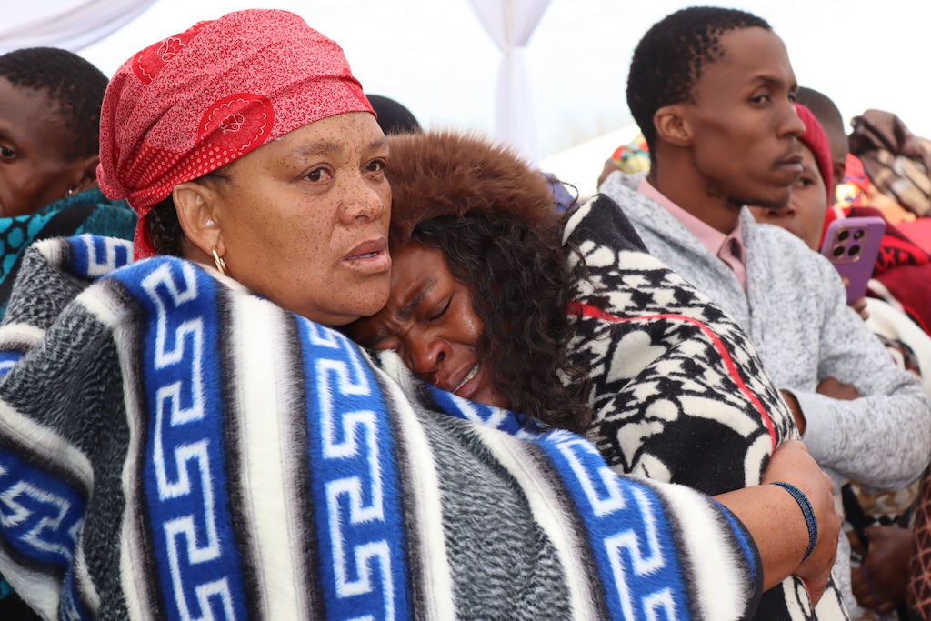 (The Church of Jesus Christ of Latter-day Saints) Loved ones grieve in Lesotho in 2025 for those killed in an accident while en route to a church activity. Comforting others, writes Tribune guest columnist Natalie Brown, is part of Latter-day Saints' covenant with God.