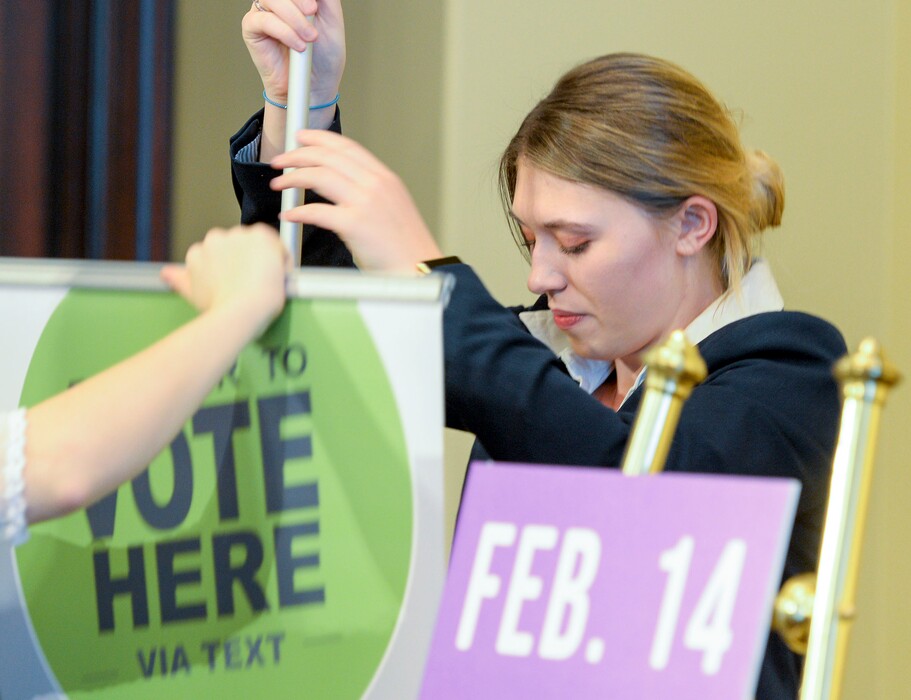 (Leah Hogsten | Tribune file photo) Voterise director Hope Zitting-Goeckeritz at the Capitol, Feb. 7, 2020. Voterise 2020 announced their initiative to increase voter participation among Utah women on Friday, in advance of first-in-the-national Women's Voter Registration Day, Feb. 14, 2020.