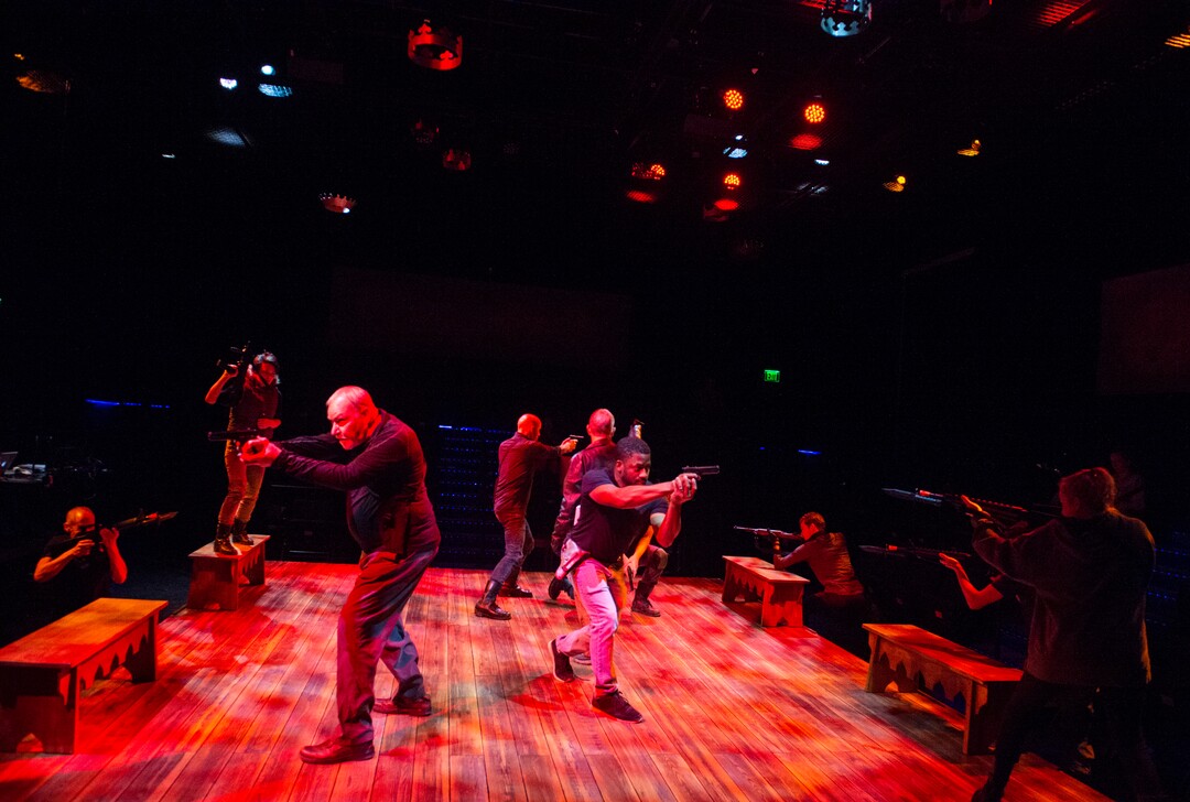(Rick Egan  |  The Salt Lake Tribune)   Actors rehearse for the conclusion of Henry VI: Parts Two and Three, at the Shakespeare Festival in Cedar City, Wednesday, June 19, 2019.