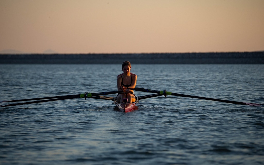 (Fritz Neugebauer) Katherine Parker on Great Salt Lake in September 2025.