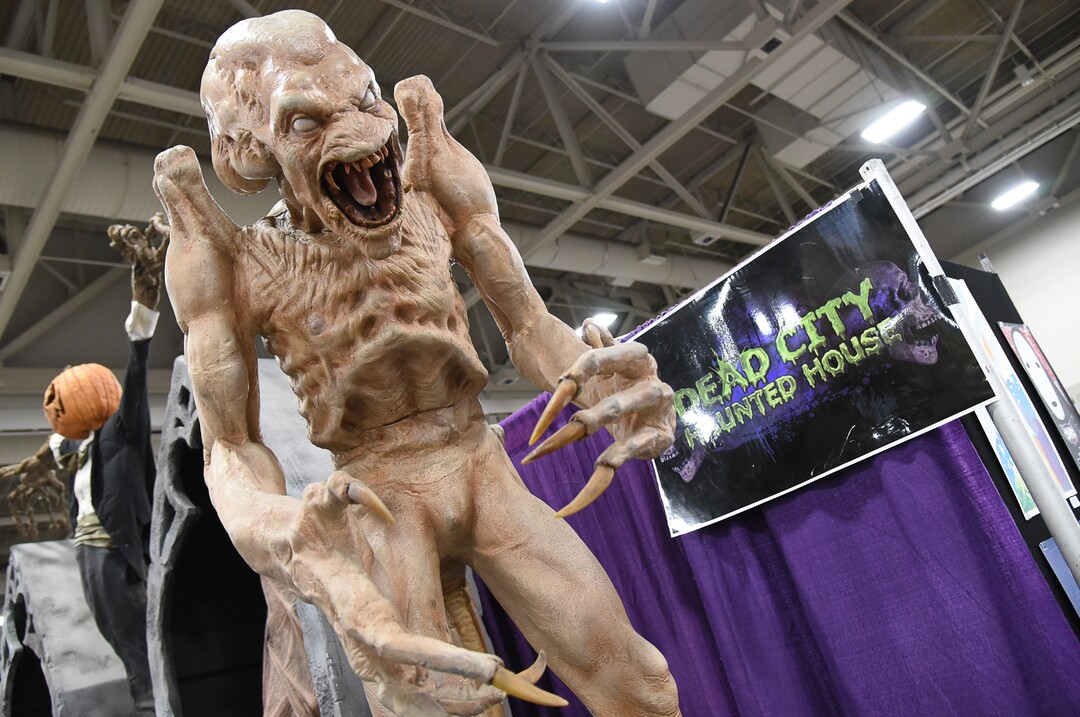 (Francisco Kjolseth  |  The Salt Lake Tribune)  Creatures are on display for the start of FanX Salt Lake Comic Convention at the Salt Palace in Salt Lake City Thursday, Sept. 6, 2018, during the three-day pop culture convention.