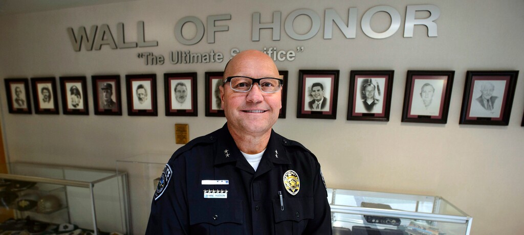 (Steve Griffin  |  The Salt Lake Tribune) UPD Deputy Chief Shane Hudson at the Sherrif's Office Building on Wednesday, Feb. 28, 2018. Hudson will be retiring soon and wants to become a high school teacher.