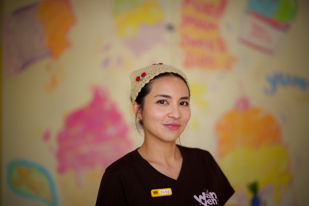 (Trent Nelson  |  The Salt Lake Tribune) Jade Ganrayanapoj at Wanyen, an Asian ice cream shop across the street from Pioneer Park in Salt Lake City, on Thursday, Aug. 28, 2025.