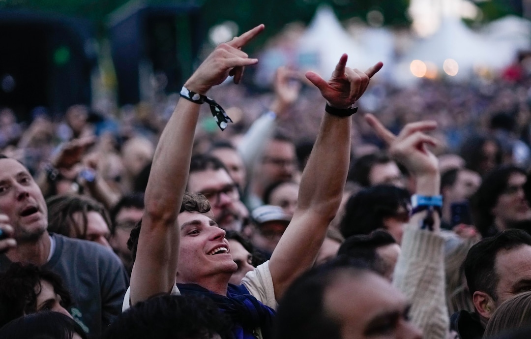 (Francisco Kjolseth  | The Salt Lake Tribune) Fans dance to New Order at Kilby Court Block Party in Salt Lake City on Thursday, May 15, 2025.