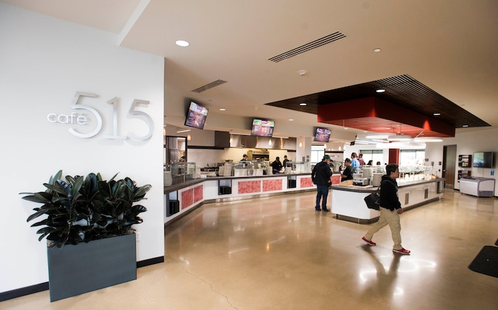 (Rick Egan  |  The Salt Lake Tribune)  THe cafeteria at BioFire Diagnostic at Research Park. BioFire Diagnostic is one of the top performing companies in the Top Workplaces competition,Thursday, September 28, 2017.