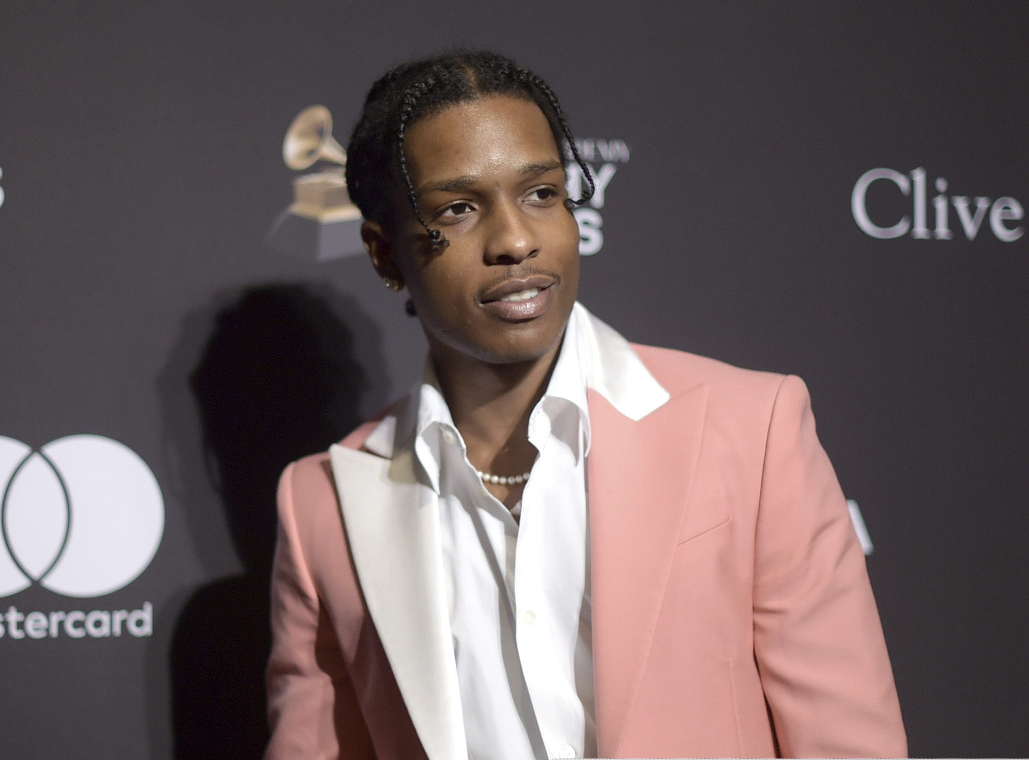 (Photo by Richard Shotwell/Invision/AP) This Feb. 9, 2019 photo shows A$AP Rocky at Pre-Grammy Gala And Salute To Industry Icons in Beverly Hills, Calif. The American rapper, whose name is Rakim Mayers, was ordered held by a Swedish court Friday, July 5, for two weeks in pre-trial detention while police investigate a fight on Sunday in central Stockholm. Following an outcry from celebrities and a Change.org petition with half a million signatures, Rep. Adriano Espaillat, D-N.Y. is pushing for the release of the rapper.