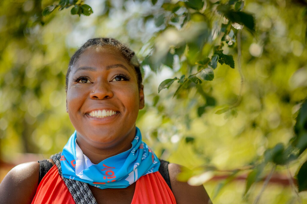 (Trent Nelson  |  The Salt Lake Tribune) Ashley Cleveland, a volunteer with Outdoor Afro, in Salt Lake City on Friday, Sept. 4, 2020.