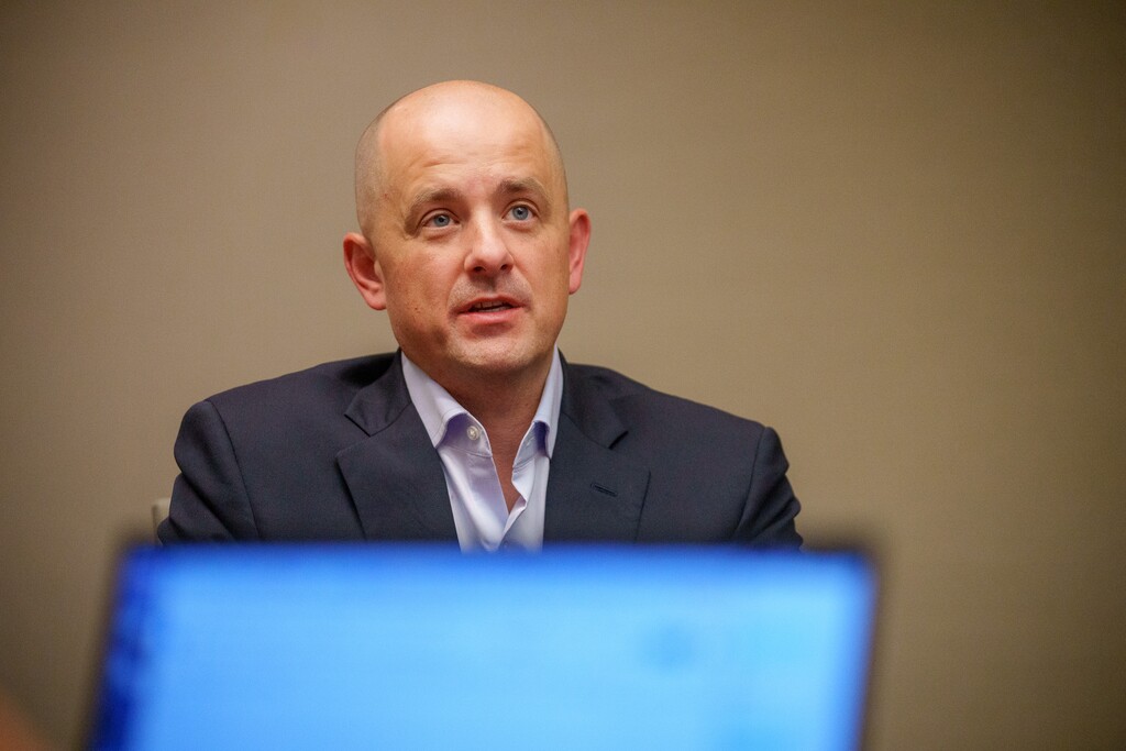 (Trent Nelson  |  The Salt Lake Tribune) Independent candidate for Utah's U.S. Senate race Evan McMullin in Salt Lake City on Wednesday, Aug. 24, 2022.