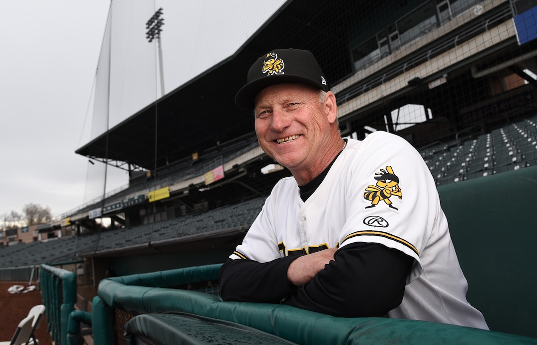 (Francisco Kjolseth  |  The Salt Lake Tribune)  Salt Lake Bees pitching coach Pat Rice is getting ready to start a new season as the team comes together for Media Day on Tuesday, April 3, 2019. 