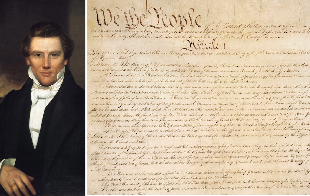 (David Rogers; National Archives via AP) Joseph Smith saw himself as "the greatest advocate" of the U.S. Constitution.
