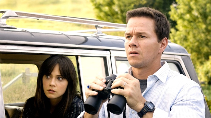 (Courtesy 20th Century Fox) Zooey Deschanel (left) and Mark Wahlberg play survivors of a mysterious chemical attack, in M. Night Shyamalan's 2008 thriller "The Happening."