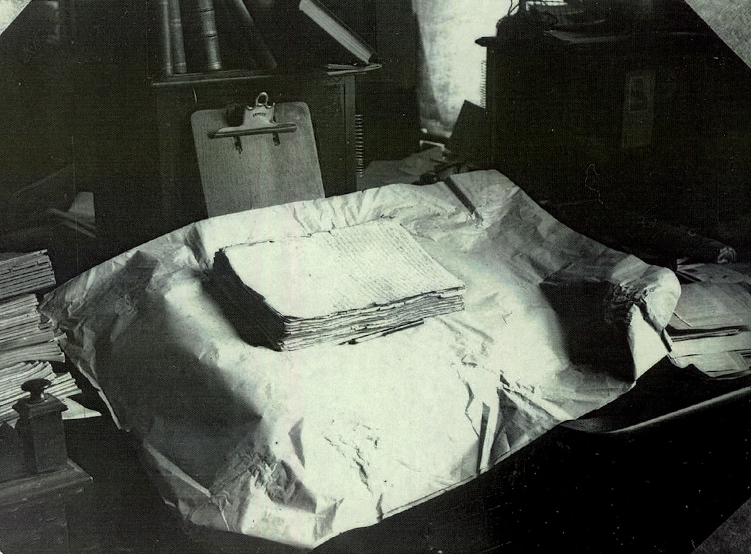 (Photo courtesy of The Church of Jesus Christ of Latter-day Saints)  The printer's manuscript was sold to The Church of Jesus Christ of Latter-day Saints for $35 million.