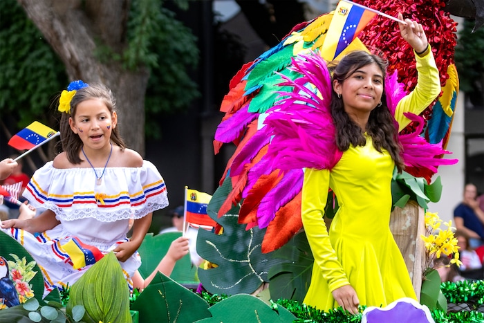 (Rick Egan | The Salt Lake Tribune) The Venzuelan Alliance of Utah participates in the Days of '47 Parade in Salt Lake City on Thursday, July 24, 2025.