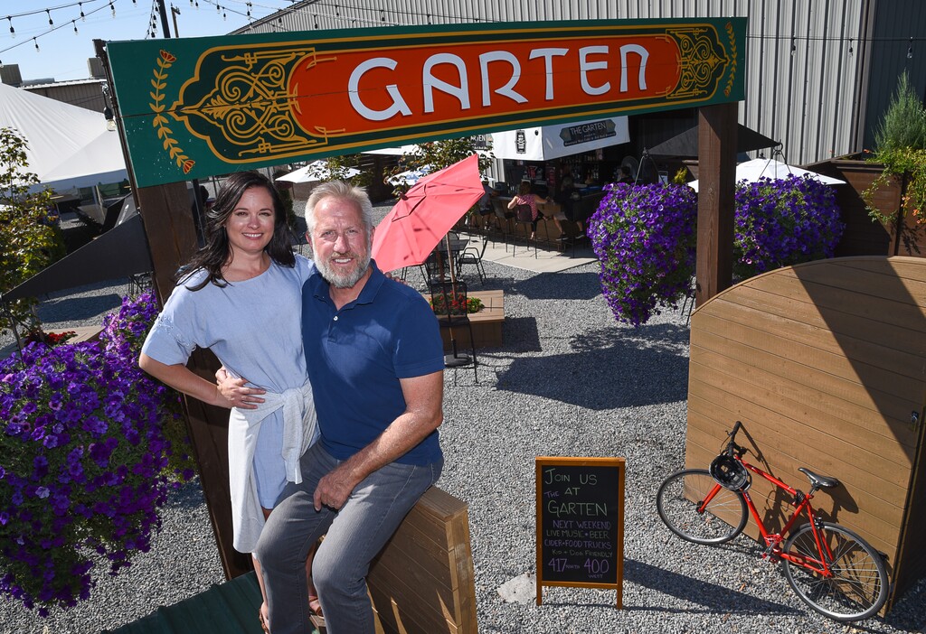 (Francisco Kjolseth  |  The Salt Lake Tribune)  Jeff and Jennifer Carleton, owners of The Garten, a new German-inspired beer garden in Salt Lake City are having a difficult time getting a permanent liquor license from the DABC.